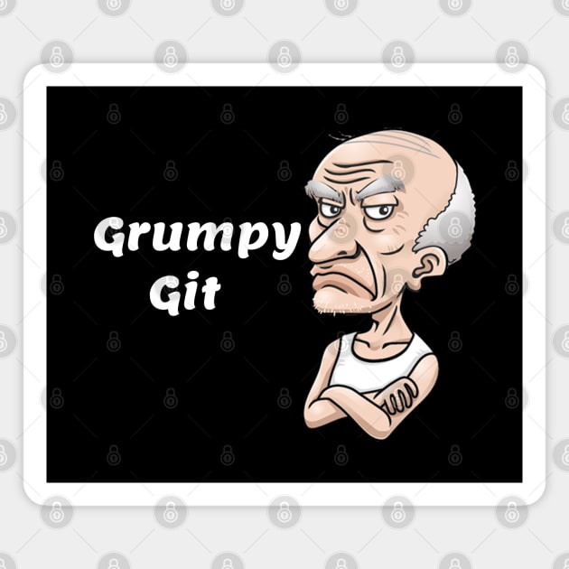 Grumpy Git Magnet by Comic Dzyns